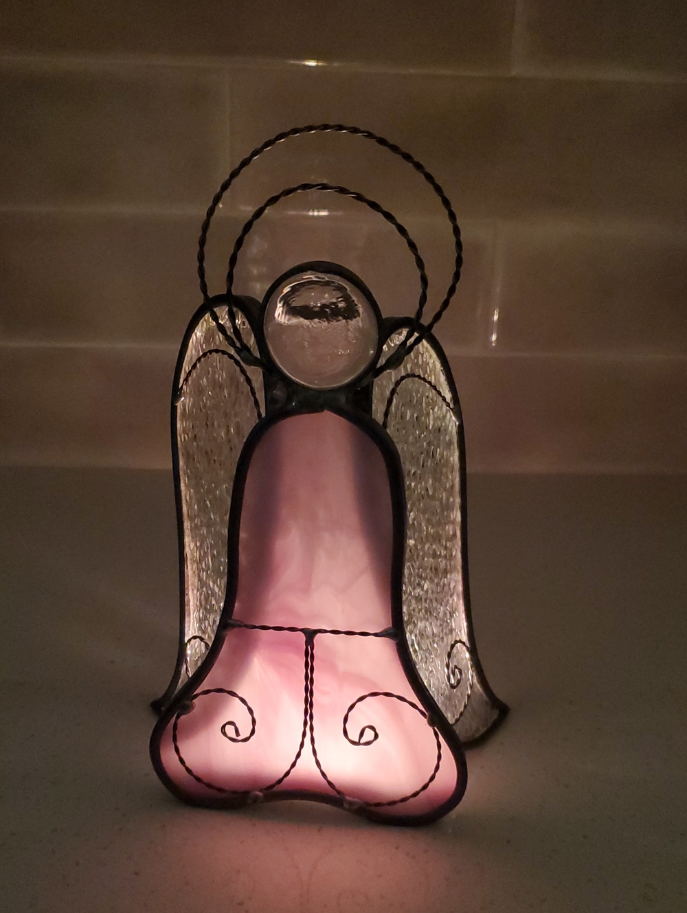 Stained Glass Angel Free Standing